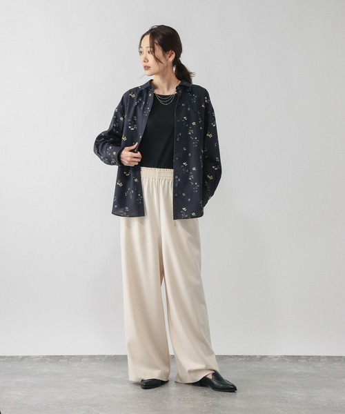 GLOBAL WORK(グローバルワーク)の「フラワープリントシャツ長袖/601188(シャツ/ブラウス・レディース・ダークネイビー/オフホワイト・LARGE/MEDIUM)」の8枚目の写真