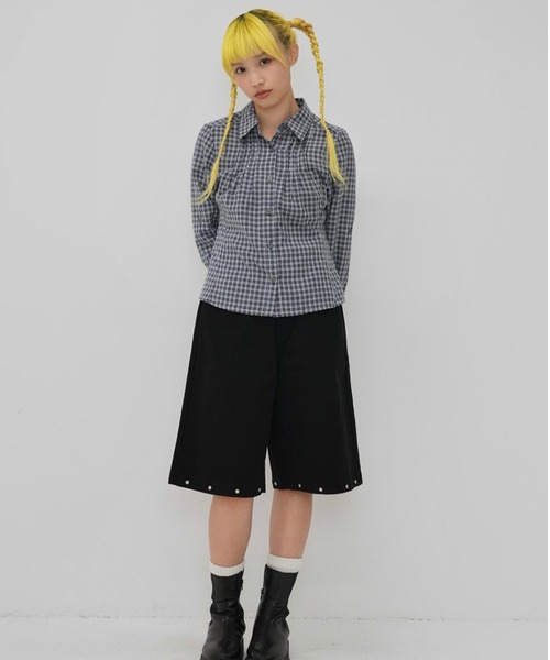 Enewd nina(エニュードニーナ)の「classic gingham shirt(シャツ/ブラウス・レディース・ネイビー/ブラック・FREE)」の10枚目の写真