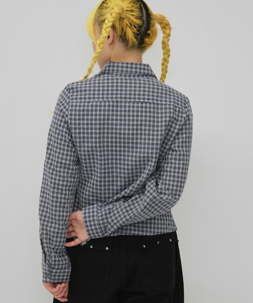 Enewd nina(エニュードニーナ)の「classic gingham shirt(シャツ/ブラウス・レディース・ネイビー/ブラック・FREE)」の6枚目の写真