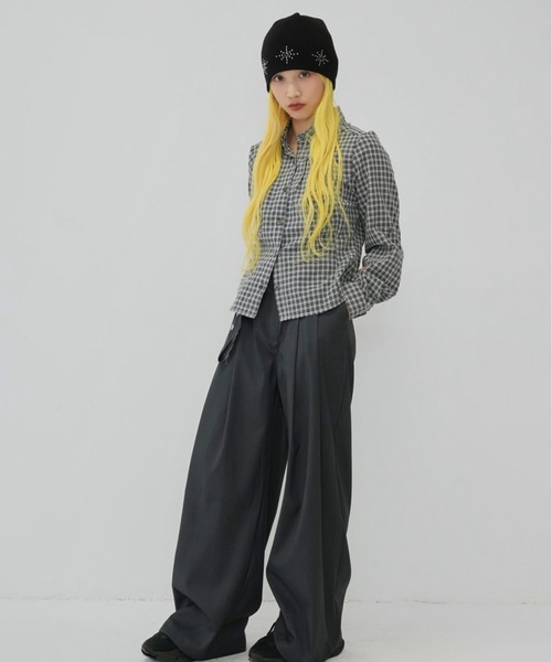 Enewd nina(エニュードニーナ)の「classic gingham shirt(シャツ/ブラウス・レディース・ネイビー/ブラック・FREE)」の15枚目の写真