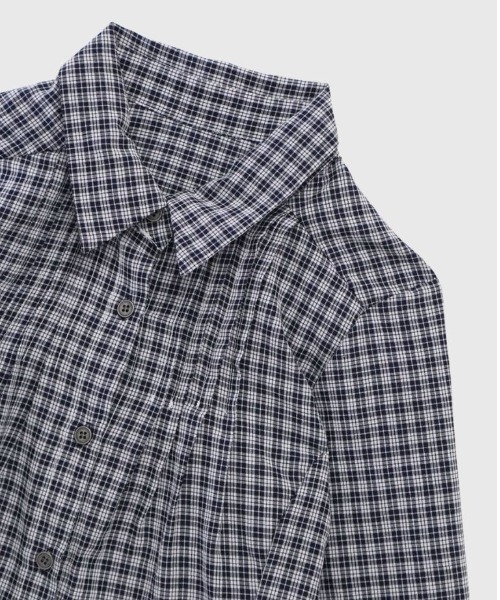 Enewd nina(エニュードニーナ)の「classic gingham shirt(シャツ/ブラウス・レディース・ネイビー/ブラック・FREE)」の19枚目の写真