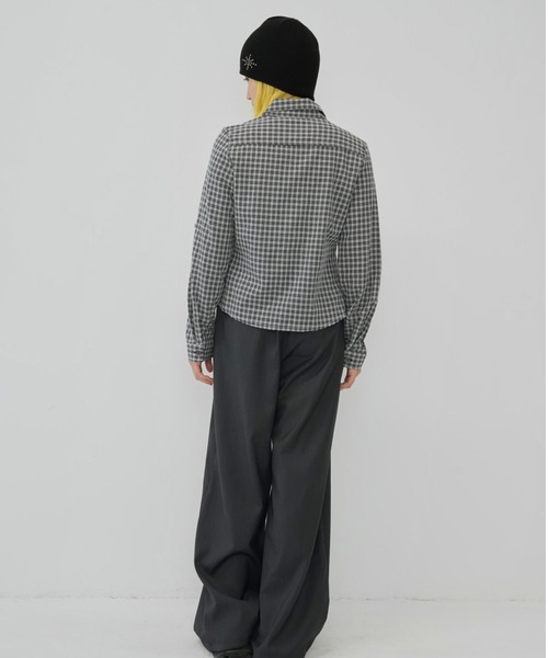 Enewd nina(エニュードニーナ)の「classic gingham shirt(シャツ/ブラウス・レディース・ネイビー/ブラック・FREE)」の16枚目の写真