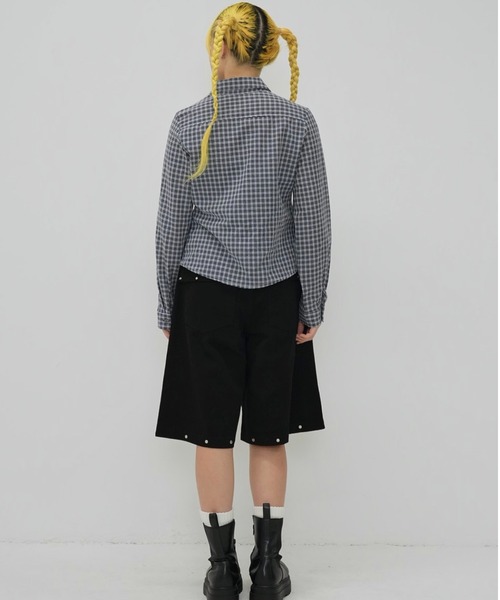 Enewd nina(エニュードニーナ)の「classic gingham shirt(シャツ/ブラウス・レディース・ネイビー/ブラック・FREE)」の12枚目の写真