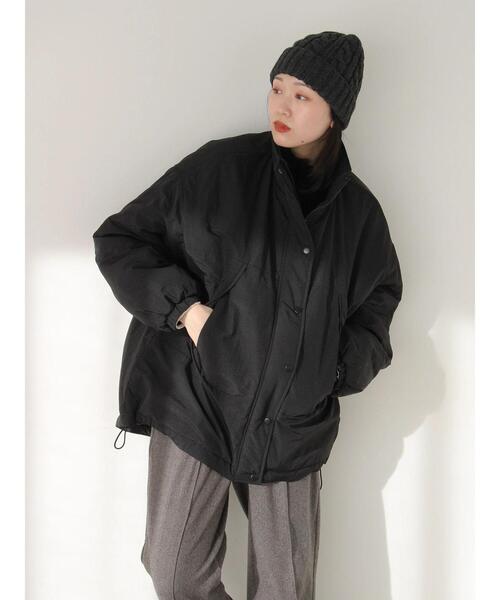 Samansa Mos2 blue（サマンサモスモスブルー）の「中綿モンスターコート（その他アウター・レディース・ベージュ/ブラック/カーキ・F）」の2枚目の写真