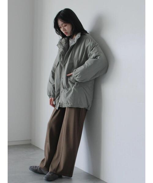 Samansa Mos2 blue（サマンサモスモスブルー）の「中綿モンスターコート（その他アウター・レディース・ベージュ/ブラック/カーキ・F）」の4枚目の写真