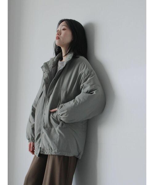 Samansa Mos2 blue（サマンサモスモスブルー）の「中綿モンスターコート（その他アウター・レディース・ベージュ/ブラック/カーキ・F）」の5枚目の写真