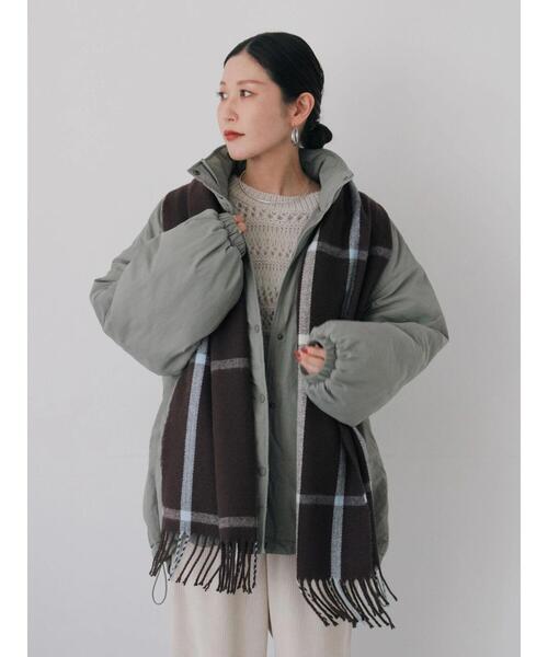 Samansa Mos2 blue（サマンサモスモスブルー）の「中綿モンスターコート（その他アウター・レディース・ベージュ/ブラック/カーキ・F）」の8枚目の写真