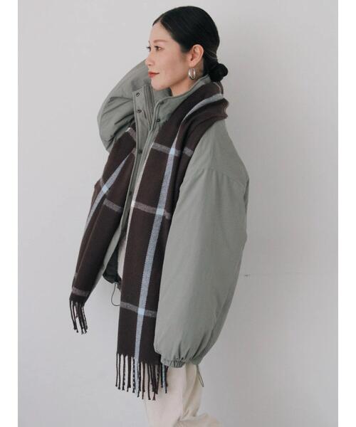 Samansa Mos2 blue（サマンサモスモスブルー）の「中綿モンスターコート（その他アウター・レディース・ベージュ/ブラック/カーキ・F）」の9枚目の写真