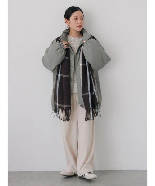 Samansa Mos2 blue（サマンサモスモスブルー）の「中綿モンスターコート（その他アウター・レディース・ベージュ/ブラック/カーキ・F）」の11枚目の写真