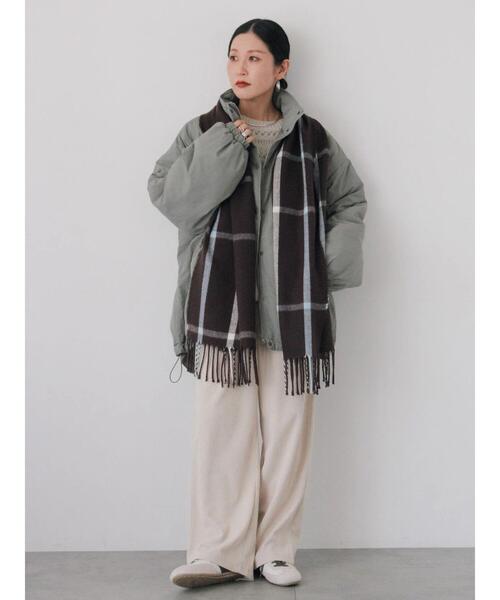 Samansa Mos2 blue（サマンサモスモスブルー）の「中綿モンスターコート（その他アウター・レディース・ベージュ/ブラック/カーキ・F）」の12枚目の写真