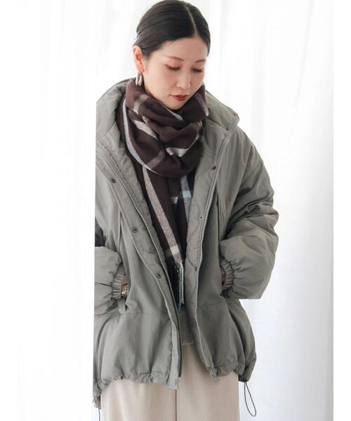 Samansa Mos2 blue（サマンサモスモスブルー）の「中綿モンスターコート（その他アウター・レディース・ベージュ/ブラック/カーキ・F）」の22枚目の写真