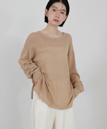リネンブレンドシアールーズニット