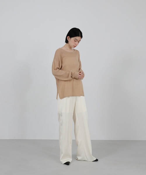 select MOCA（セレクトモカ）の「リネンブレンドシアールーズニット（ニット/セーター・レディース・ベージュ/ライトグレー/ブラウン/グレイッシュベージュ/ブラック・FREE）」の13枚目の写真