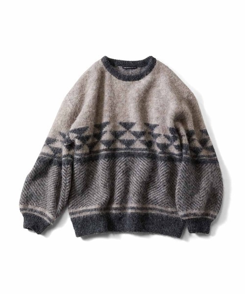 THREE FIFTY STANDARD(スリーフィフティースタンダード)の「THREE FIFTY STANDARD ふんわりジャカードニットセーター〈ブラウンベージュ〉(ニット/セーター・レディース・ブラウン系その他・L/M)」の13枚目の写真