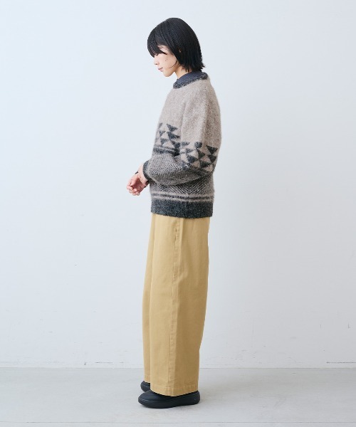 THREE FIFTY STANDARD(スリーフィフティースタンダード)の「THREE FIFTY STANDARD ふんわりジャカードニットセーター〈ブラウンベージュ〉(ニット/セーター・レディース・ブラウン系その他・L/M)」の10枚目の写真