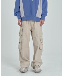 ノンフェイドワイドカーゴパンツ（ベージュ）