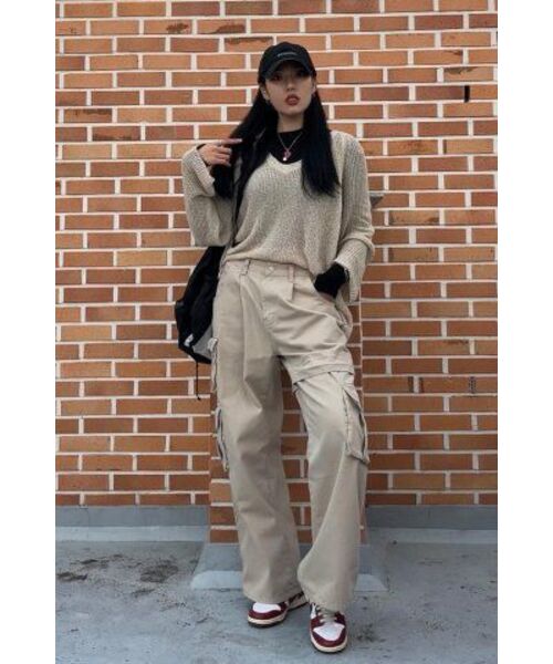 INEXCIS(イネクシス)の「ノンフェイドワイドカーゴパンツ(ベージュ)(デニムパンツ・メンズ・その他・MEDIUM/LARGE)」の10枚目の写真