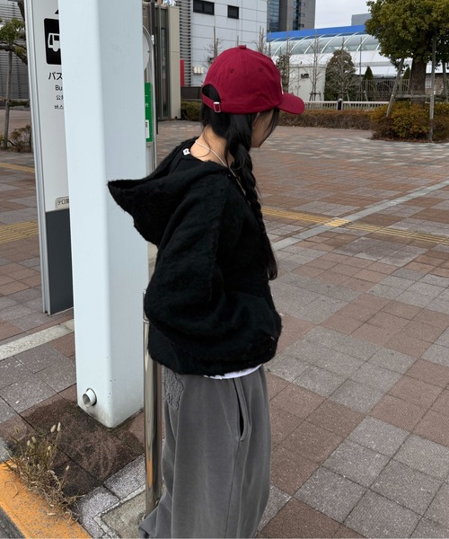 sedacle（セダクル）の「スタッズシャギーニットパーカー（ニット/セーター・メンズ・ブラック/ブラウン/グレー・MEDIUM/LARGE/SMALL）」の8枚目の写真