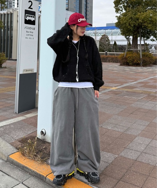 sedacle（セダクル）の「スタッズシャギーニットパーカー（ニット/セーター・メンズ・ブラック/ブラウン/グレー・MEDIUM/LARGE/SMALL）」の9枚目の写真