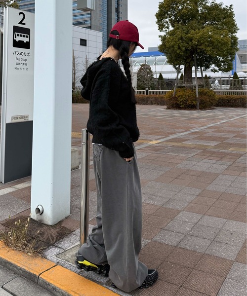 sedacle（セダクル）の「スタッズシャギーニットパーカー（ニット/セーター・メンズ・ブラック/ブラウン/グレー・MEDIUM/LARGE/SMALL）」の13枚目の写真