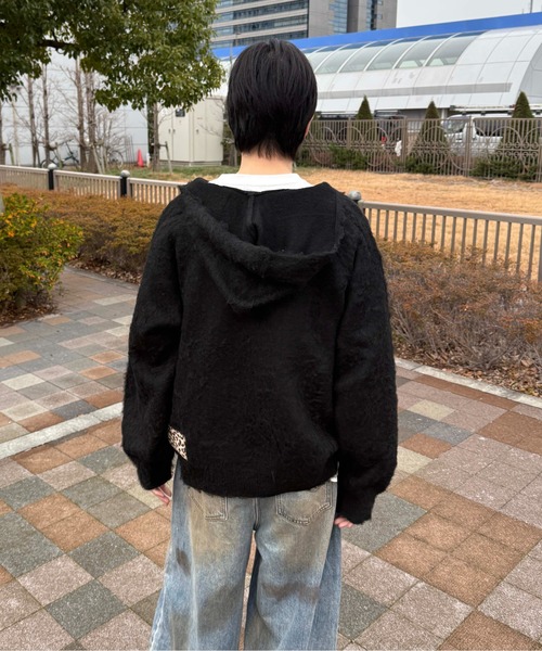 sedacle（セダクル）の「スタッズシャギーニットパーカー（ニット/セーター・メンズ・ブラック/ブラウン/グレー・MEDIUM/LARGE/SMALL）」の19枚目の写真