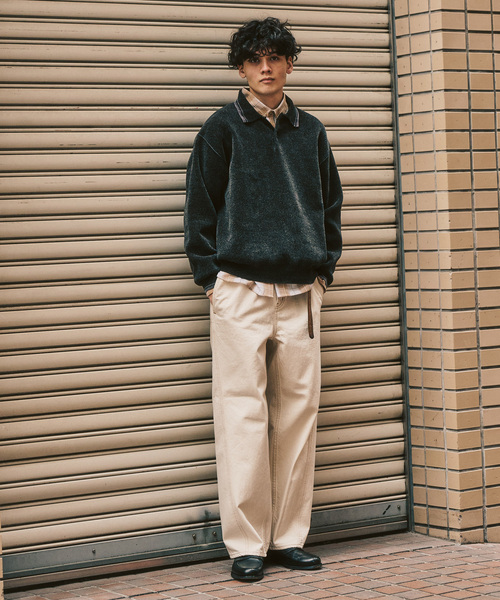 417 EDIFICE（フォーワンセブンエディフィス）の「モールニットポロシャツ（ポロシャツ・メンズ・ベージュ/イエロー/ブラック系その他/ブルー系その他・LARGE/MEDIUM）」の9枚目の写真