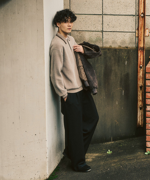 417 EDIFICE（フォーワンセブンエディフィス）の「モールニットポロシャツ（ポロシャツ・メンズ・ベージュ/イエロー/ブラック系その他/ブルー系その他・LARGE/MEDIUM）」の8枚目の写真