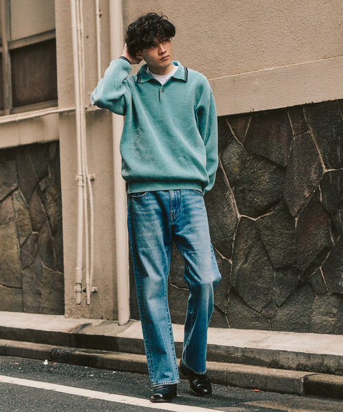 417 EDIFICE（フォーワンセブンエディフィス）の「モールニットポロシャツ（ポロシャツ・メンズ・ベージュ/イエロー/ブラック系その他/ブルー系その他・LARGE/MEDIUM）」の20枚目の写真