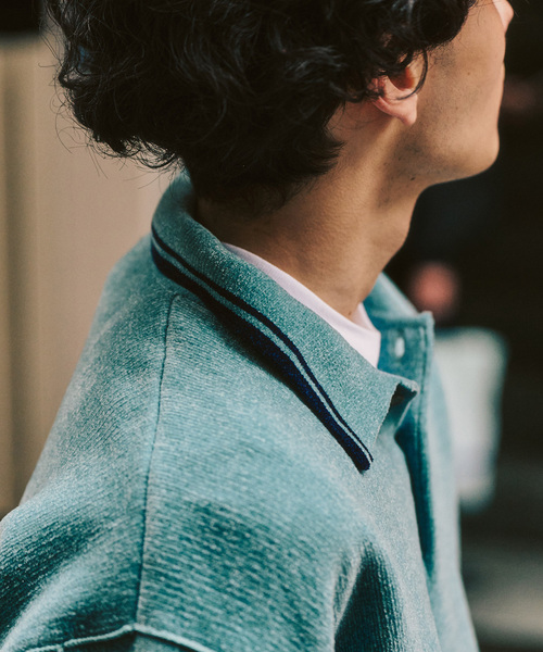 417 EDIFICE（フォーワンセブンエディフィス）の「モールニットポロシャツ（ポロシャツ・メンズ・ベージュ/イエロー/ブラック系その他/ブルー系その他・LARGE/MEDIUM）」の17枚目の写真