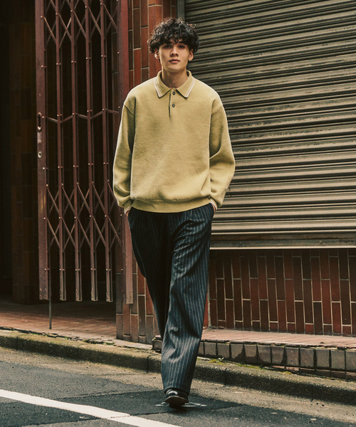 417 EDIFICE（フォーワンセブンエディフィス）の「モールニットポロシャツ（ポロシャツ・メンズ・ベージュ/イエロー/ブラック系その他/ブルー系その他・LARGE/MEDIUM）」の15枚目の写真