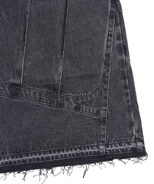 NOMANUAL(NOMANUAL)の「SHIELD DENIM BERMUDA PANTS - WASHED BLACK(その他パンツ・レディース・その他・SMALL/LARGE/MEDIUM)」の6枚目の写真