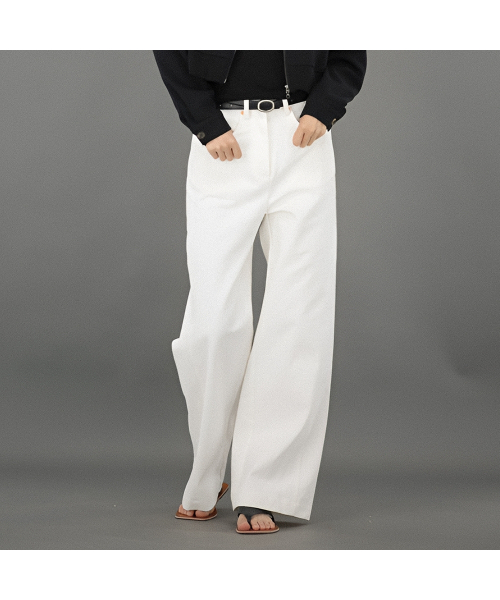 Semi Wide Denim Jean Pants _White（デニムパンツ）｜ACUD（アクド