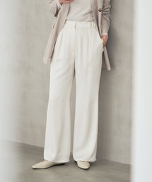 Noble | 《・新色》ルナサテンナローフレアタックパンツ(スラックス)