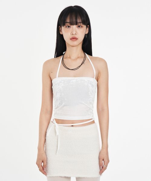 ASSAY(アッセイ)の「VELVET STRING TUBE TOP (WHITE)(Tシャツ/カットソー・レディース・その他・FREE)」の1枚目の写真