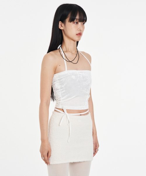 ASSAY(アッセイ)の「VELVET STRING TUBE TOP (WHITE)(Tシャツ/カットソー・レディース・その他・FREE)」の2枚目の写真