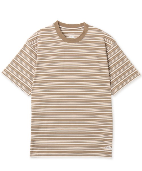 THE NORTH FACE(ザノースフェイス)の「THE NORTH FACE S/S FD Border Tee / ザ ノース フェイス ショートスリーブ FD ボーダー ティー(Tシャツ/カットソー・メンズ・ベージュ/ネイビー・S/M/L/XL/XXL)」の1枚目の写真