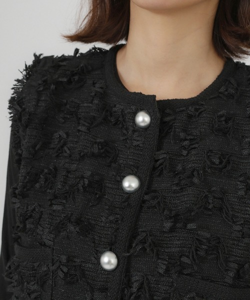 Floran（フローラン）の「ツイードベスト（ベスト・レディース・アイボリー/ブラック・FREE）」の10枚目の写真