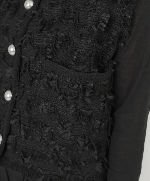 Floran（フローラン）の「ツイードベスト（ベスト・レディース・アイボリー/ブラック・FREE）」の11枚目の写真