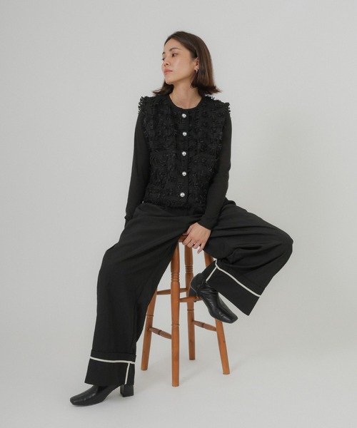 Floran（フローラン）の「ツイードベスト（ベスト・レディース・アイボリー/ブラック・FREE）」の17枚目の写真