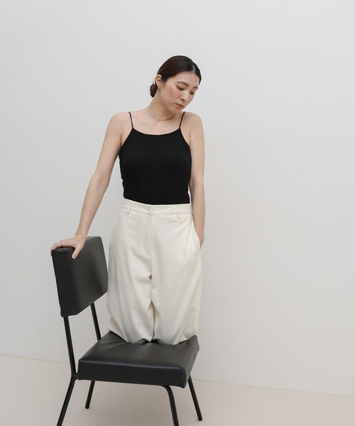 select MOCA（セレクトモカ）の「カップ付きラウンドバックオープンキャミソール（キャミソール・レディース・ブラック/アイボリー・SMALL/MEDIUM/LARGE）」の14枚目の写真