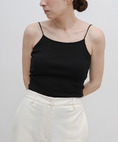 select MOCA（セレクトモカ）の「カップ付きラウンドバックオープンキャミソール（キャミソール・レディース・ブラック/アイボリー・SMALL/MEDIUM/LARGE）」の9枚目の写真