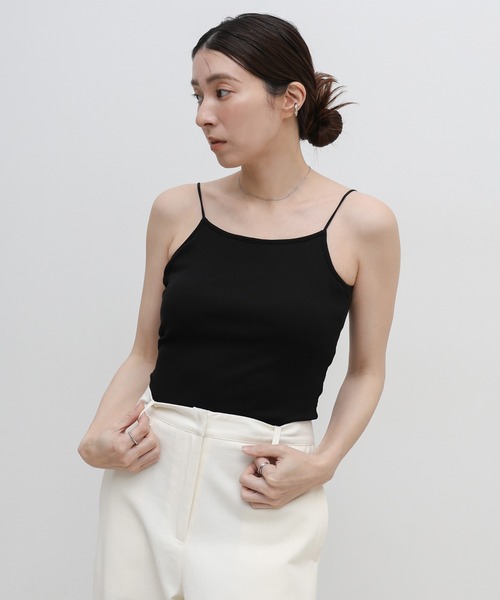 select MOCA（セレクトモカ）の「カップ付きラウンドバックオープンキャミソール（キャミソール・レディース・ブラック/アイボリー・SMALL/MEDIUM/LARGE）」の13枚目の写真