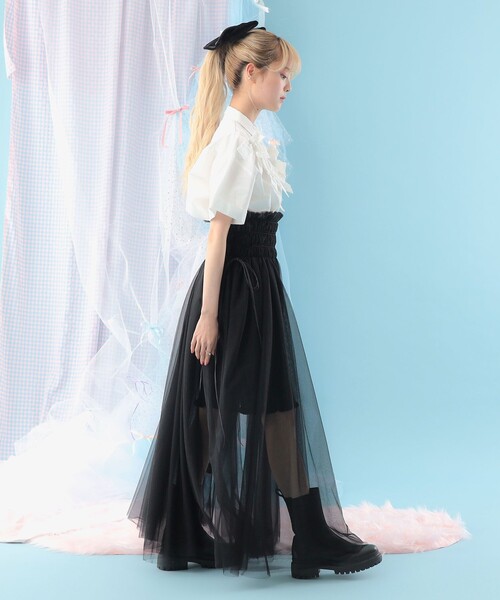 CAROLINA GLASER（カロリナ グレイサー）の「リボン いっぱい コットン ショートスリーブ ブラウス（シャツ/ブラウス・レディース・ホワイト・ONE SIZE）」の8枚目の写真