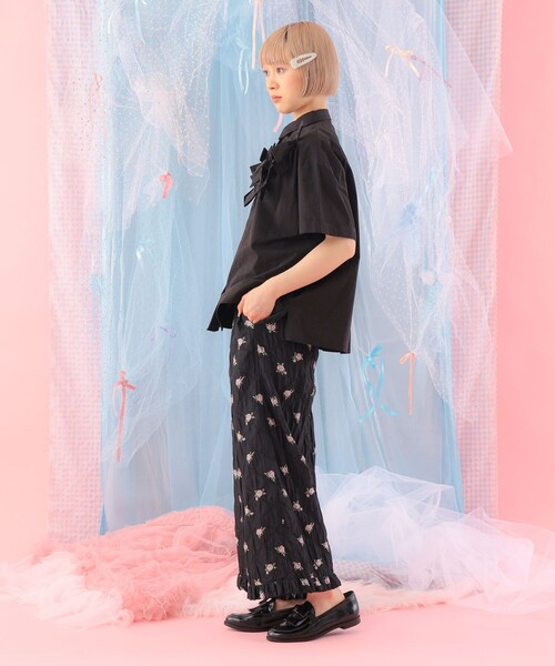 CAROLINA GLASER（カロリナ グレイサー）の「リボン いっぱい コットン ショートスリーブ ブラウス（シャツ/ブラウス・レディース・ホワイト・ONE SIZE）」の16枚目の写真