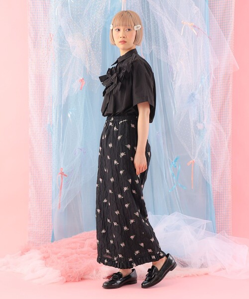 CAROLINA GLASER（カロリナ グレイサー）の「リボン いっぱい コットン ショートスリーブ ブラウス（シャツ/ブラウス・レディース・ホワイト・ONE SIZE）」の20枚目の写真