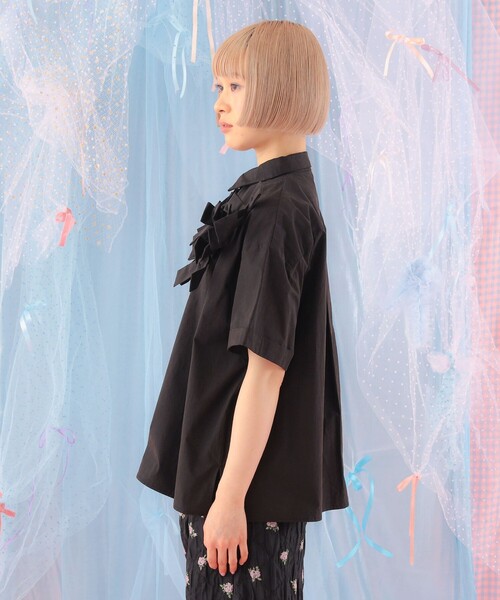 CAROLINA GLASER（カロリナ グレイサー）の「リボン いっぱい コットン ショートスリーブ ブラウス（シャツ/ブラウス・レディース・ホワイト・ONE SIZE）」の22枚目の写真