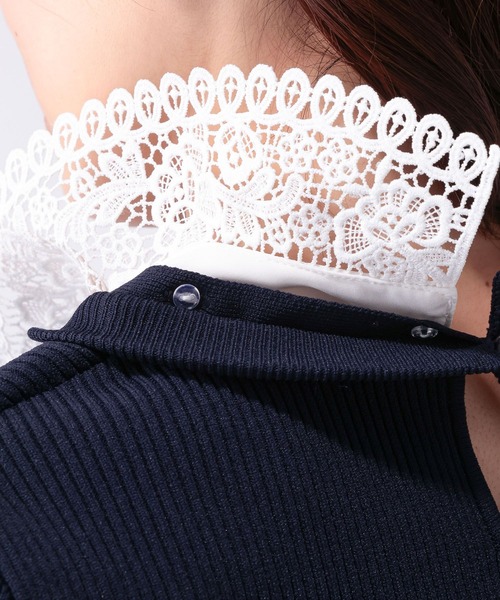 GLOBAL WORK(グローバルワーク)の「リッチライトレース2WAYプルオーバー/632665(ニット/セーター・レディース・ブラック/ネイビー・LARGE/MEDIUM)」の9枚目の写真