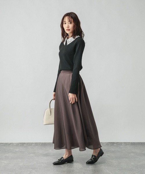 GLOBAL WORK(グローバルワーク)の「リッチライトレース2WAYプルオーバー/632665(ニット/セーター・レディース・ブラック/ネイビー・LARGE/MEDIUM)」の4枚目の写真