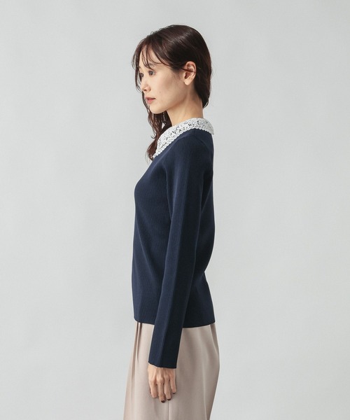 GLOBAL WORK(グローバルワーク)の「リッチライトレース2WAYプルオーバー/632665(ニット/セーター・レディース・ブラック/ネイビー・LARGE/MEDIUM)」の15枚目の写真