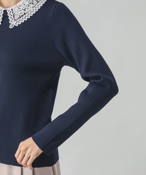 GLOBAL WORK(グローバルワーク)の「リッチライトレース2WAYプルオーバー/632665(ニット/セーター・レディース・ブラック/ネイビー・LARGE/MEDIUM)」の10枚目の写真